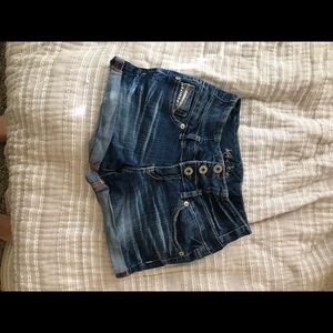 High waisted shorts.